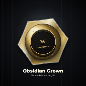 Obsidian Crown Metal Badge